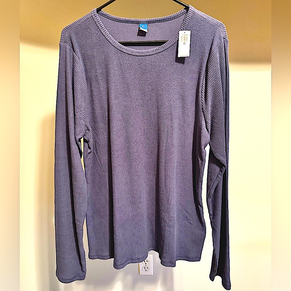 BNWT Old Navy - Long Sleeve - Cozy Brushed Cotton - XXL Tall - Volcanic Glass - Picture 1 of 5